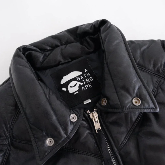 The Bathing Ape  Black Zip Up Puffer Jacket Size Large - Picture 13 of 16